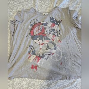 Fashion Bug Tee with Peace and Butterfly Design